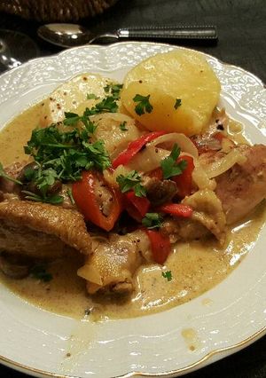 Una foto de Pollo al disco