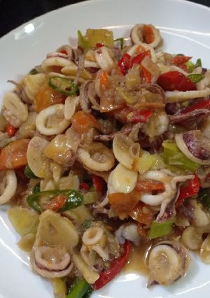 Foto resep Oseng cumi pedas