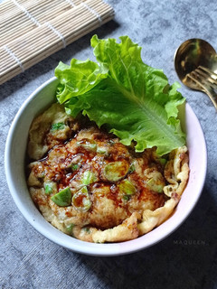 Foto resep Ricebowl telur dadar pete