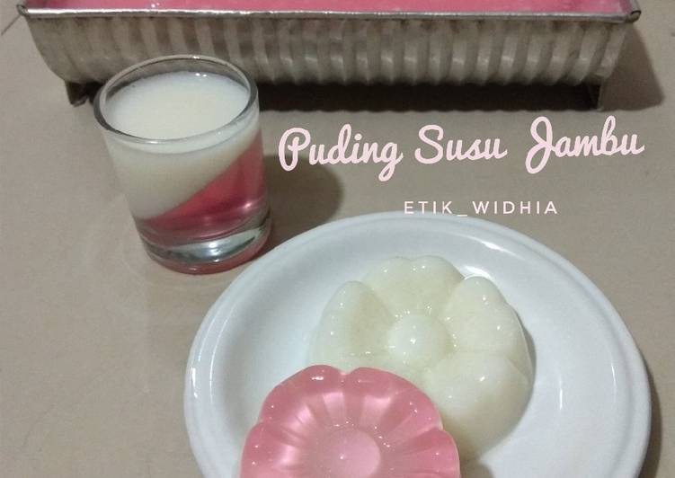 Tutorial membuat Puding Susu Jambu nikmat