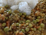 Lentejas al curry con arroz
