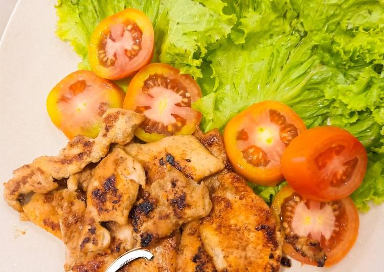 Langkah Mudah untuk Menyiapkan Ayam Panggang Teplon Diet, Sempurna