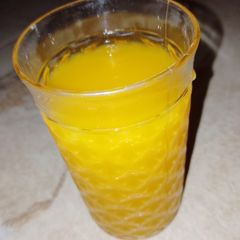 Mango and pineapple juice A picture of Mango and pineapple juice.