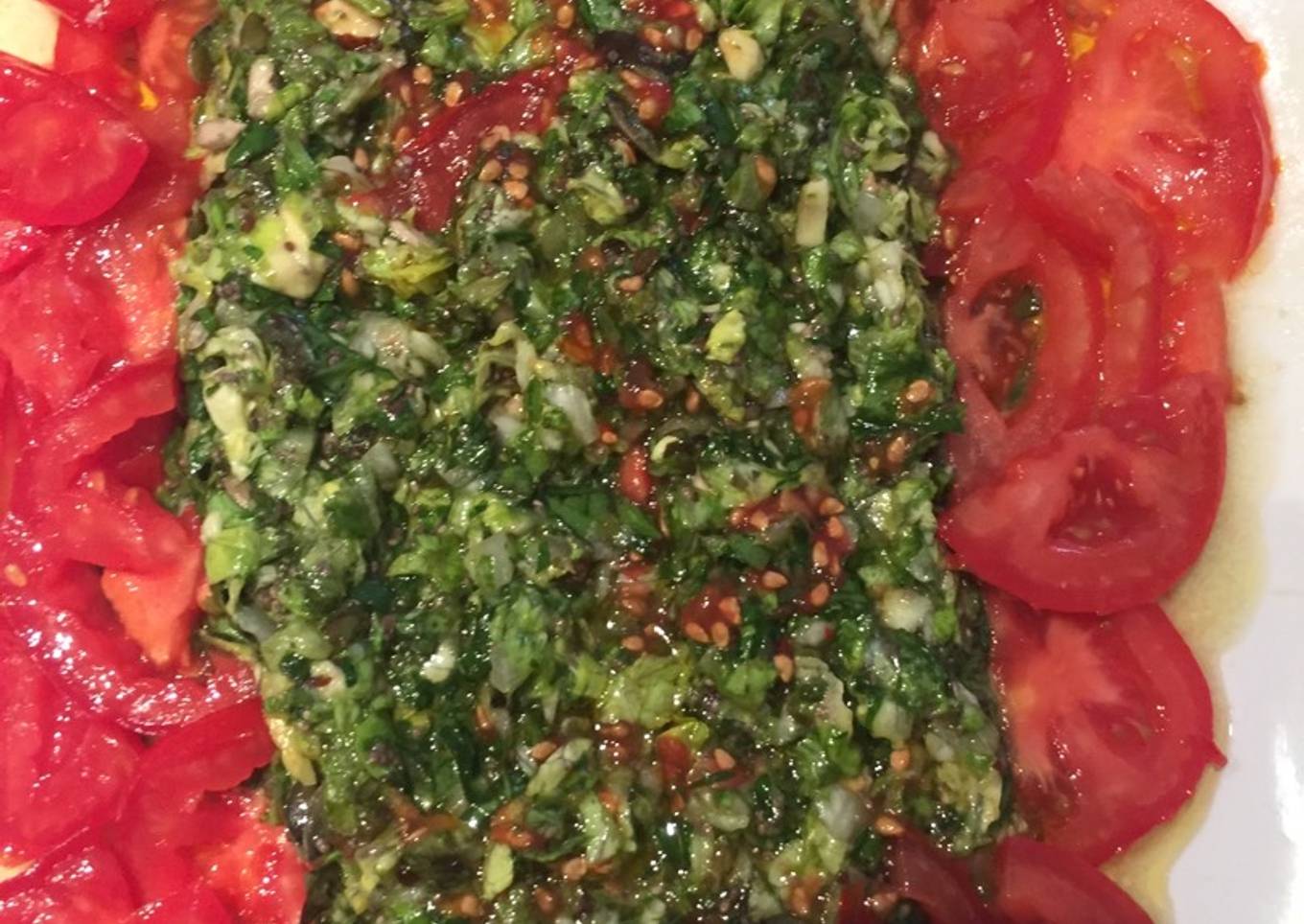 Ensalada roja y verde