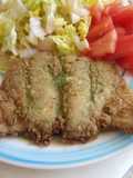 Merluza frita al cilantro