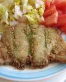 Merluza frita al cilantro