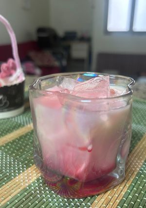 Foto resep Es sirup merah putih