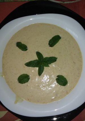 Hideg őszibarack krémleves glutén-,laktózmentesen recept fotója