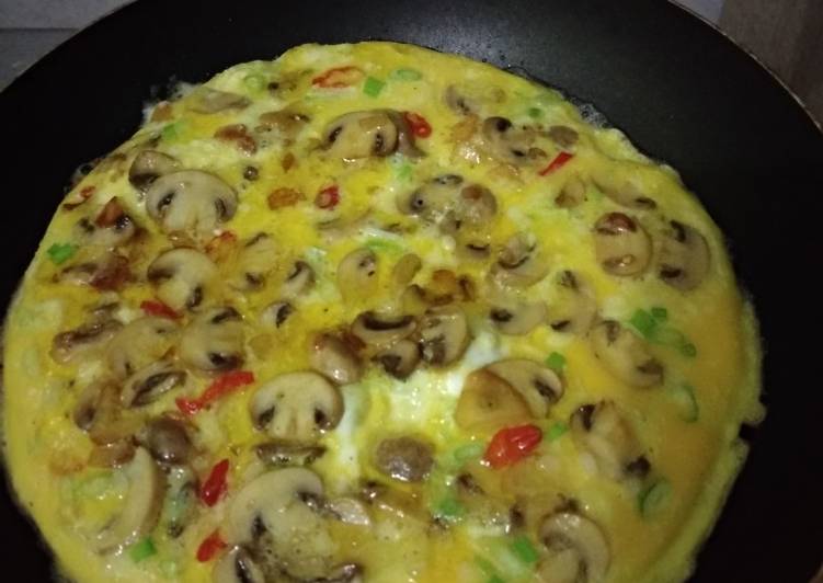 Resep Omelette jamur Anti Gagal