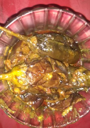 A picture of Ennai Kathirikai (Oily Brinjal).