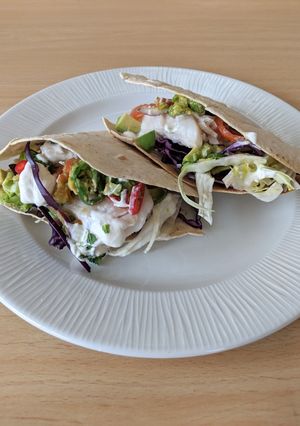 A picture of Cod tacos.