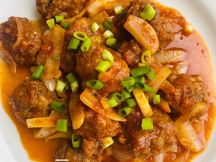 Langkah Gampang Membuat Resep Bola sapi goreng balado Anti Ribet, Mantap Sekali