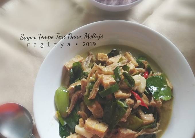 Resep Sayur Tempe Teri Daun Melinjo Oleh U Pi Triyaningsih Cookpad