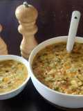 Palak and broken wheat khichdi
