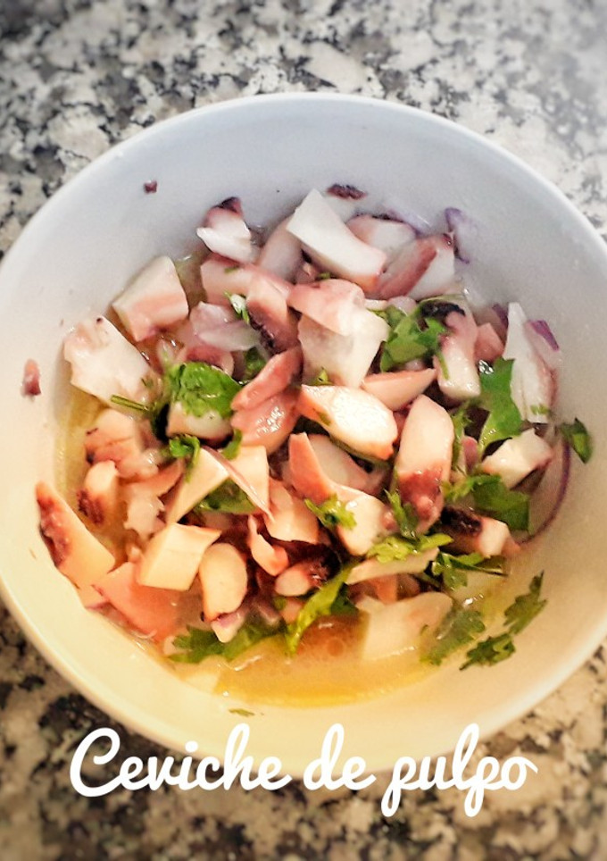 Una foto de Ceviche de pulpo