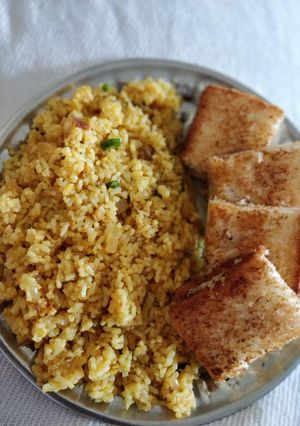 A picture of Masala bhat.
