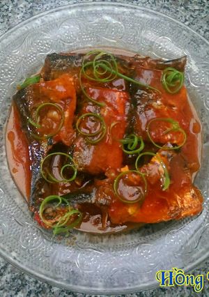 Hình của món Cá Thu Đao Kho Cà.