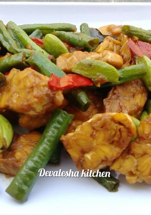 Foto resep Tumis Tempe dan Kacang Panjang