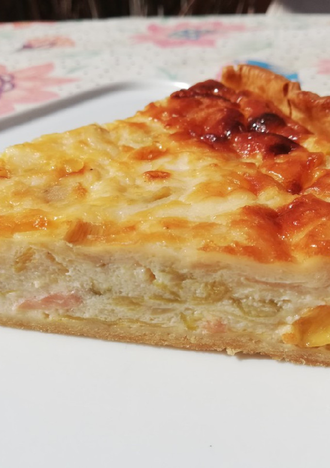 Foto principal de Quiche de salmón, puerros y queso crema