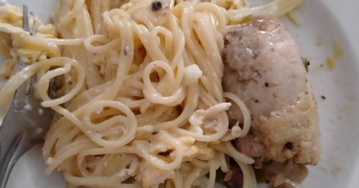 12 resep spaghetti toping telur orak-arik enak dan 