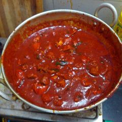 A picture of Chicken Ghee Roast.