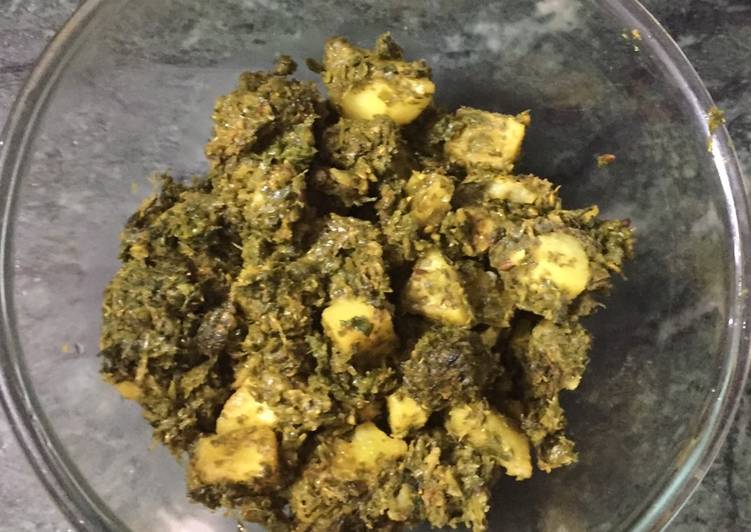 Zero oil Aloo methi