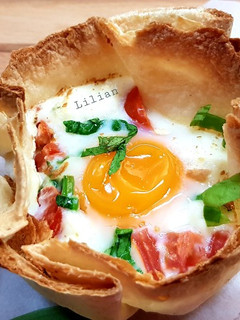 Φωτογραφία της συνταγής Tortilla egg cups (τορτίγια με αυγό σε ατομικό μπολάκι)