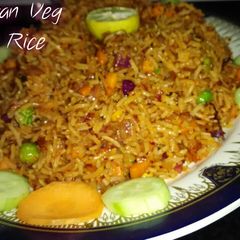 A picture of Schezwan Veg Fried Rice.