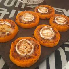 Una foto de Calabaza asada con queso y miel
