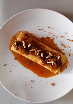 Una foto de Canelones de fricandó de pollo