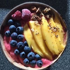 Acai smoothie bowl A picture of Acai smoothie bowl.