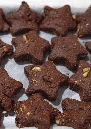Una foto de Galletas integrales de cacao, plátano y nueces
