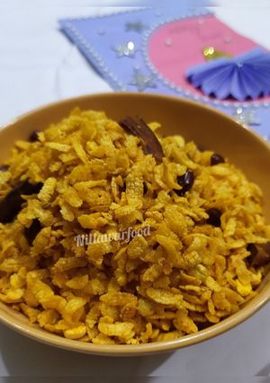 A picture of Chiwda Namkeen Recipe (Fried Poha Chivda).