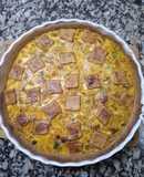 Tarta con masa semi integral de calabaza y zapallitos