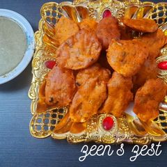 A picture of Mixed Seasoning Aloo Bhajiye.