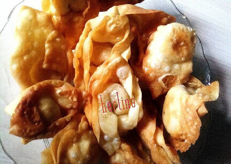 Bagaimana Cara Membuat Pangsit Isi Goreng Yang Mantap