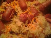 A picture of hotdog casserole