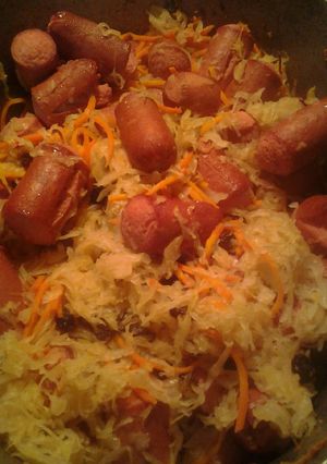 A picture of Sweet and sour hotdog casserole.