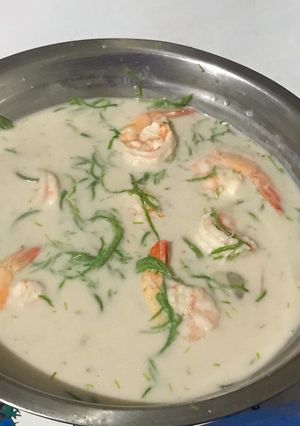 รูปของ ต้มกะทิกุ้ง-ชะอม