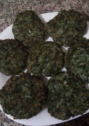 Une photo de Croquettes des épinard au riz blanc