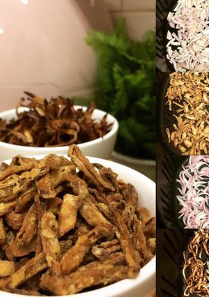 صورة لوصفة بصل مقلي (بالقلاية الهوائيه)