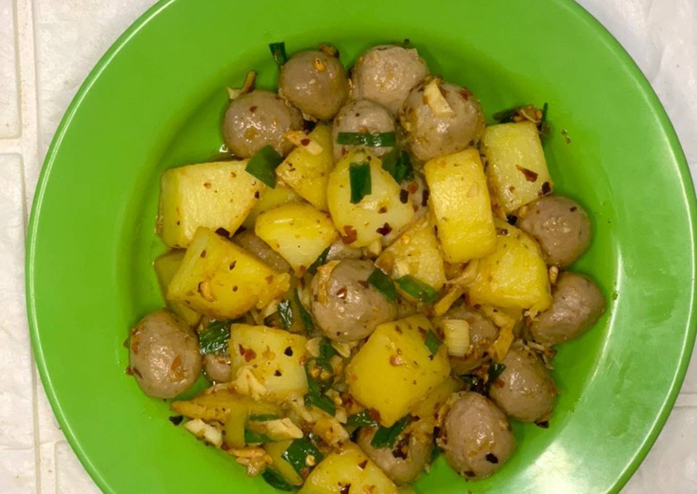 Tumis kentang baso
