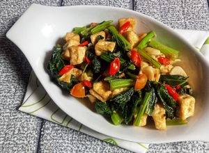Foto resep Tumis Tahu Sawi Hijau Saus Tiram(menu sahur simpel)