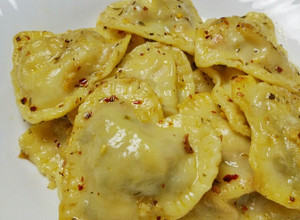 A picture of Pan Fried Ravioli.