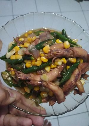 Foto resep Tumis cumi asin cabe ijo