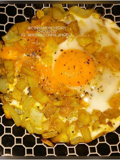 A picture of Curried Sweet Potato with Eggs.