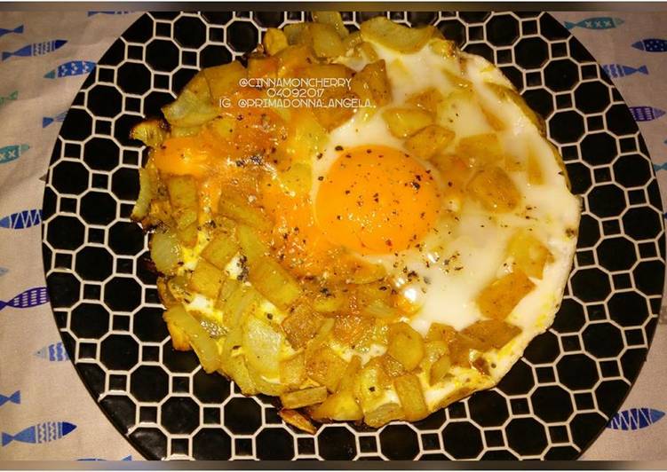Steps to Make Homemade Curried Sweet Potato with Eggs