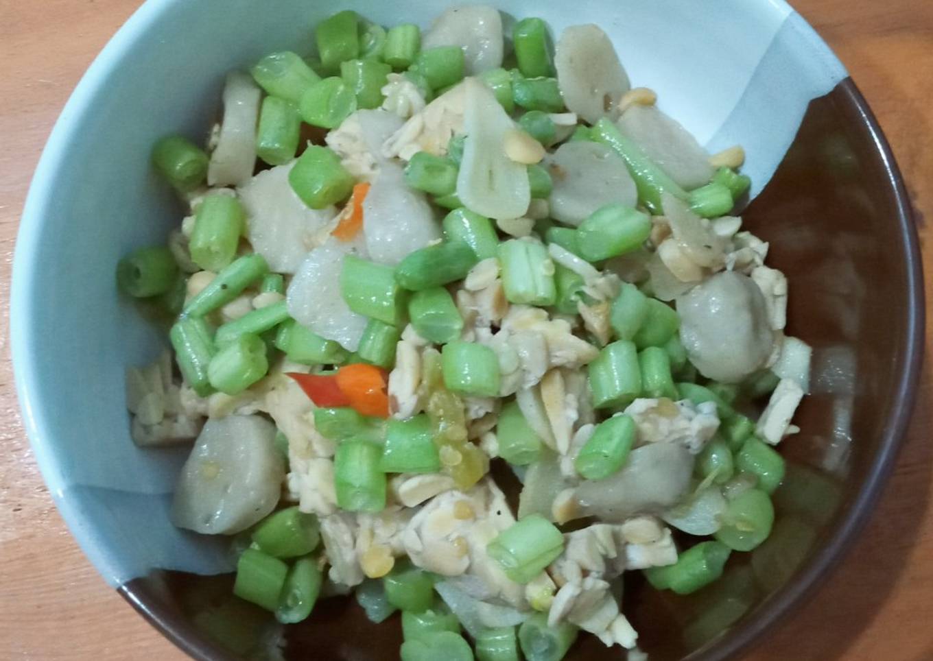 Tumis Buncis Mix Tempe dan Baso