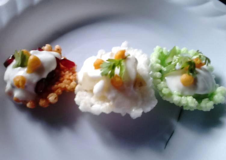 Recipe of Favorite Tri-colour sabudana papdi chaat