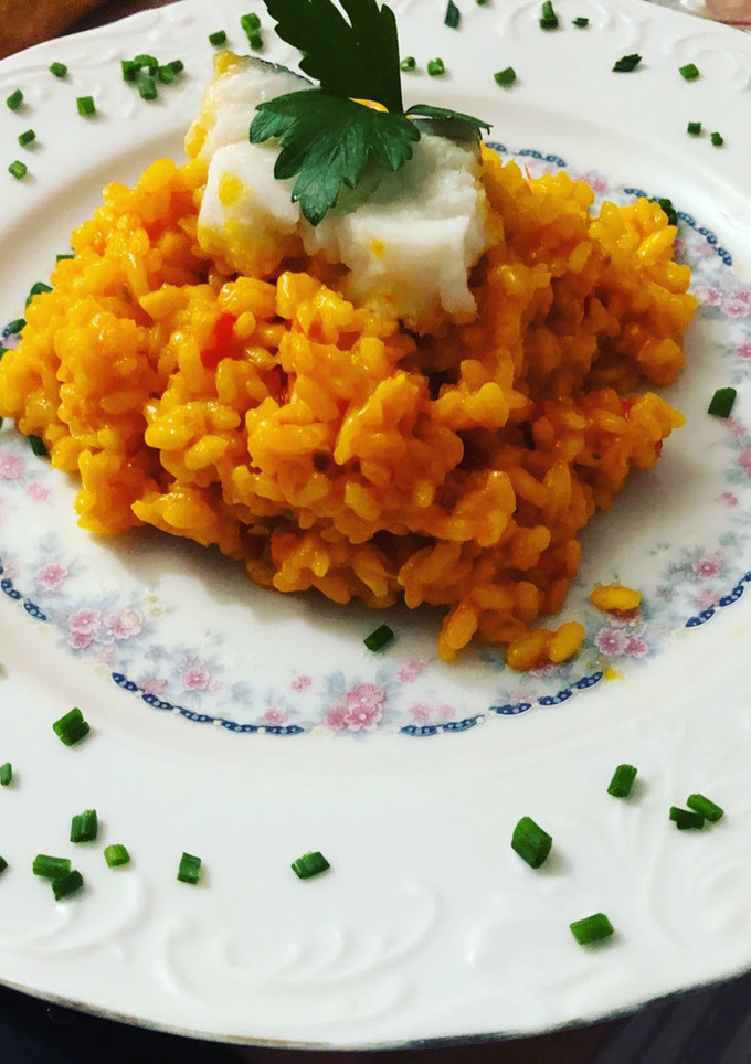 Una foto de Arroz con bacalao